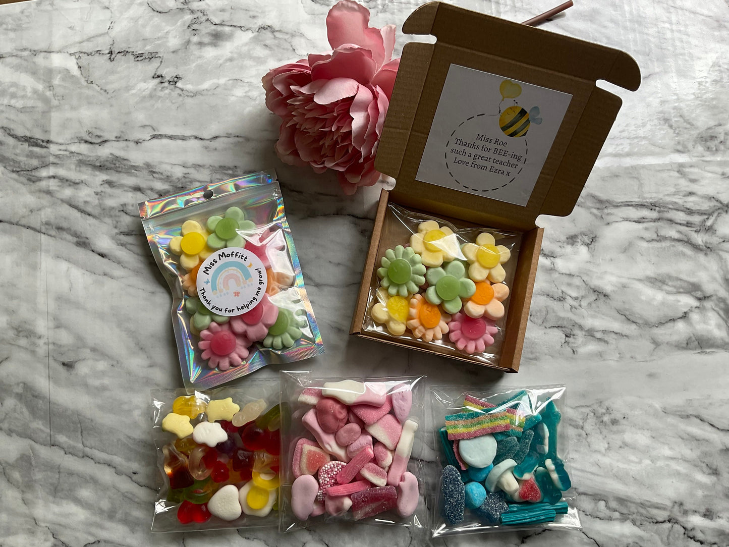 Mix of personalised sweets