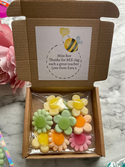 Mix of personalised box sweets